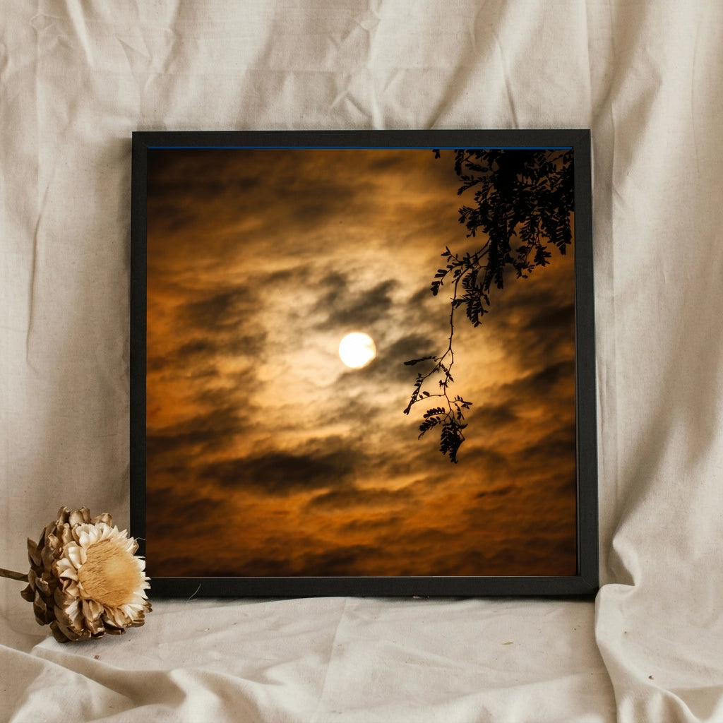 Sun Behind Golden Clouds