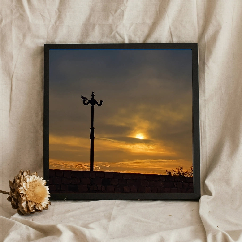Street Lamp Sunset Silhouette
