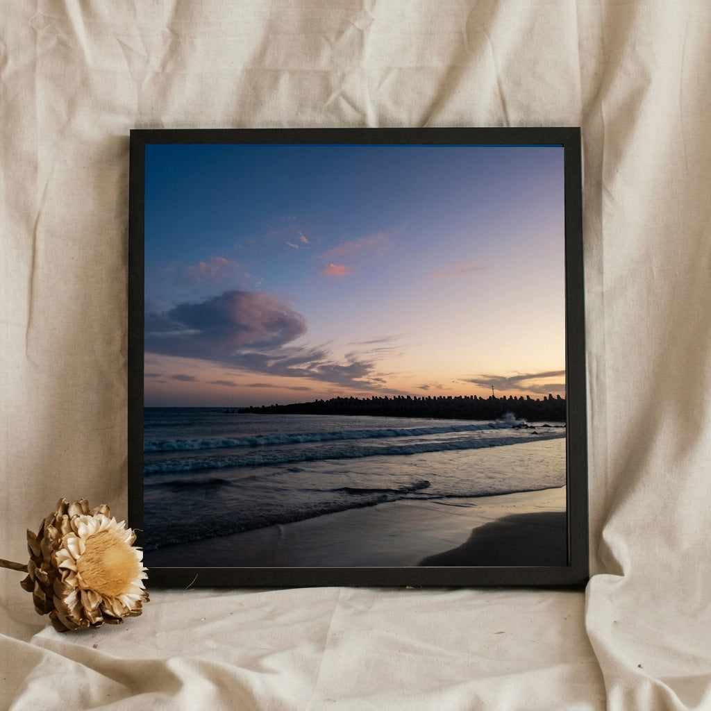Dusk Beach and Waves