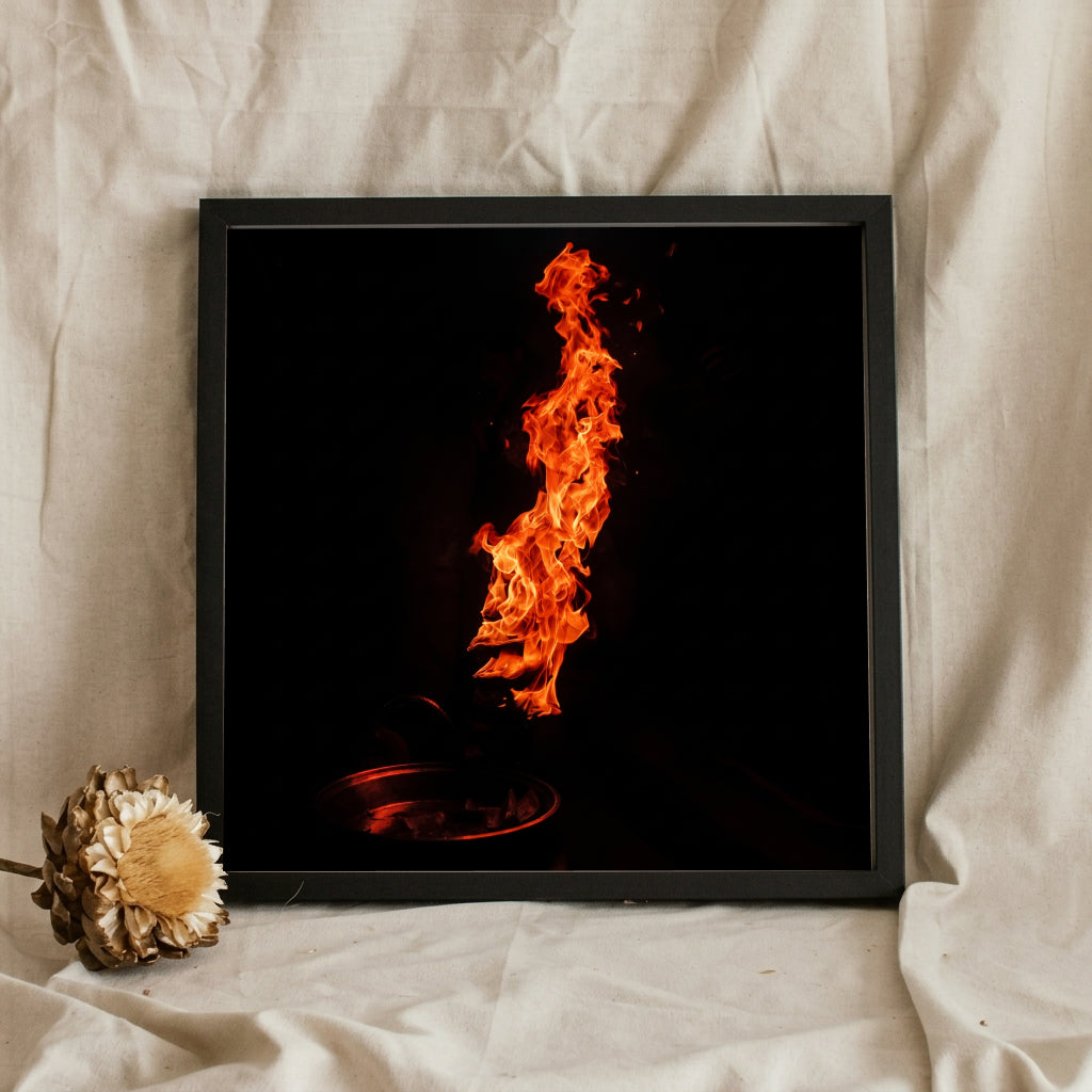 Orange Flame on Black