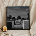 Marble Stone Yard Black and White