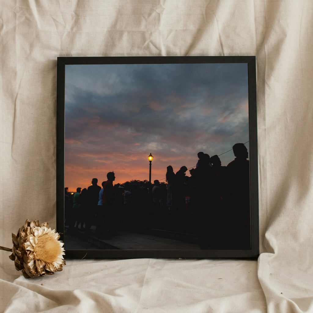 Crowd Silhouettes at Dusk