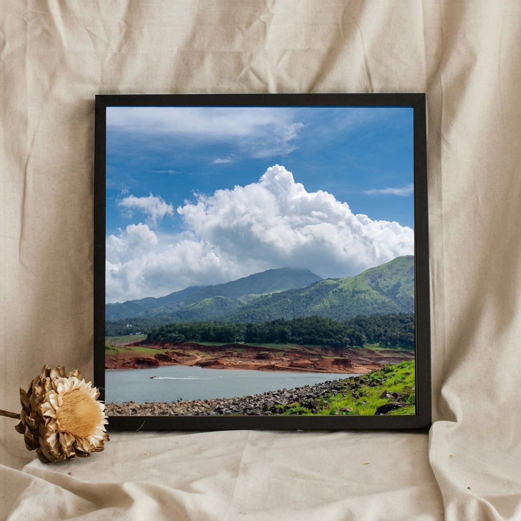 Cloud Over a Mountain Lake