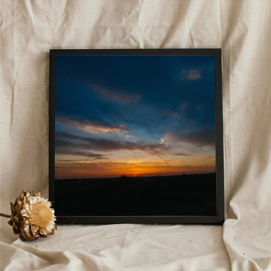 Sunset Over an Open Field