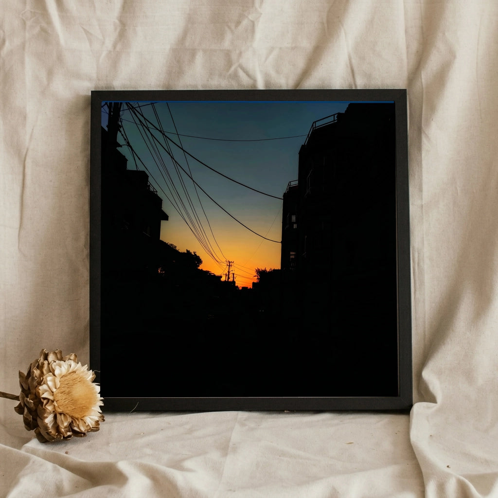Sunset Alley Silhouette