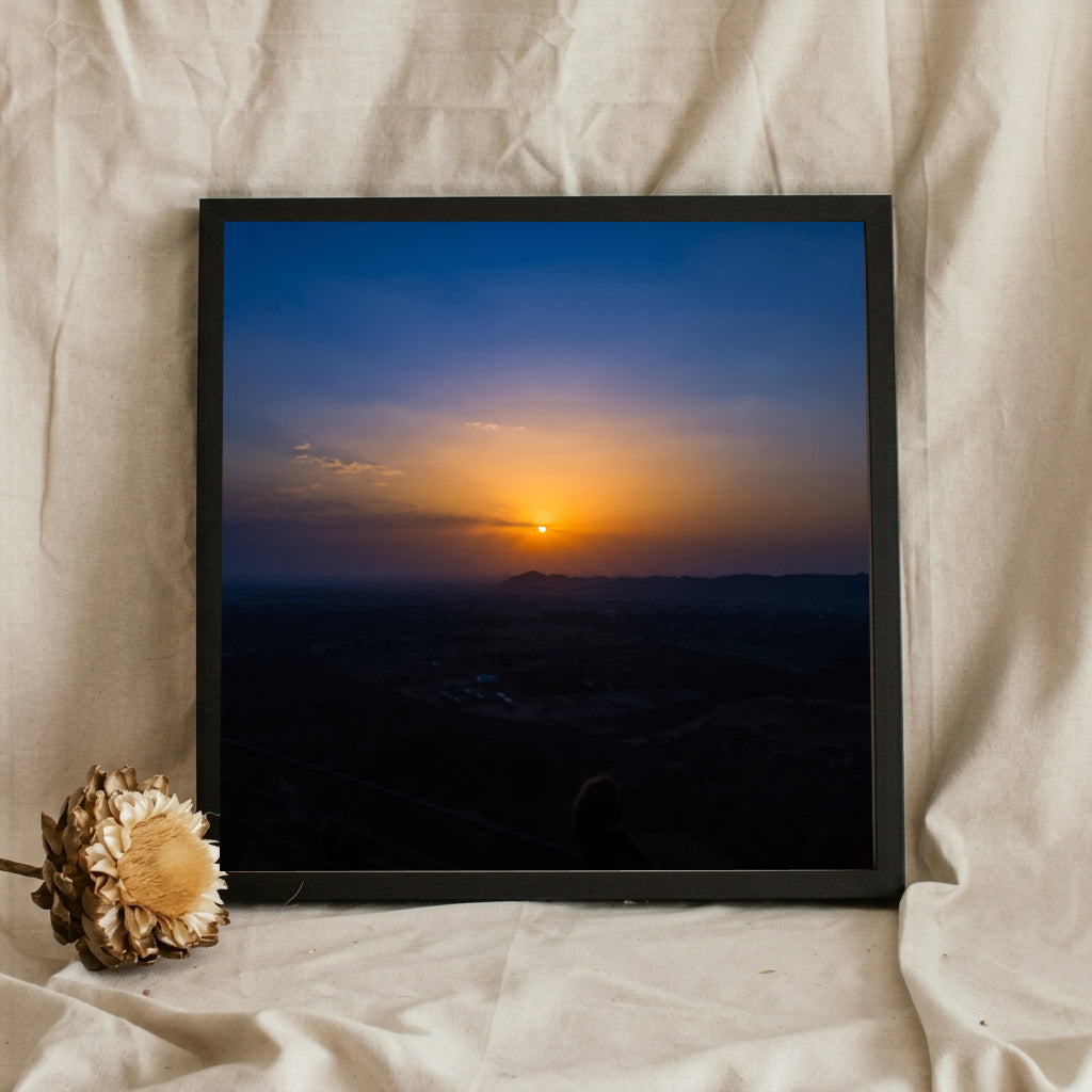 Sunset Over Distant Hills