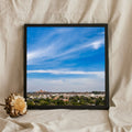 Wide Blue Sky Over a Town
