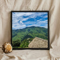 Thatched Hut and Green Mountains