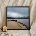 Misty Lake With Pedal Boats