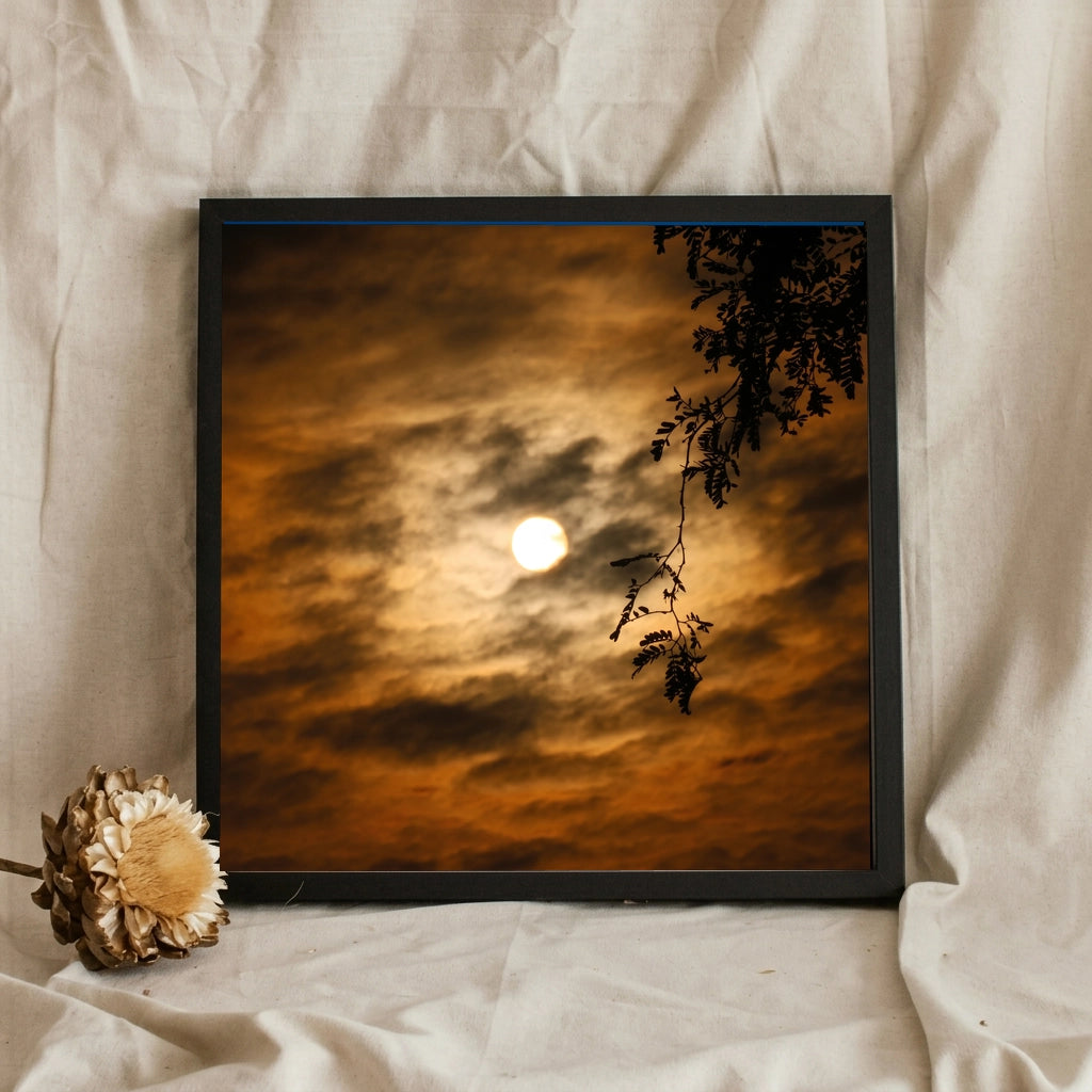 Golden Sun Through Moody Clouds