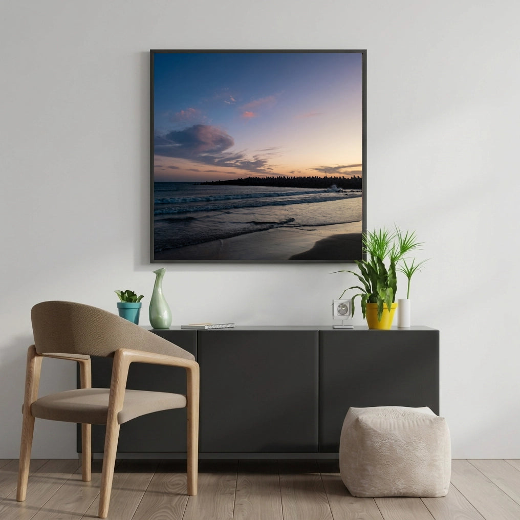 Dusk Beach and Waves