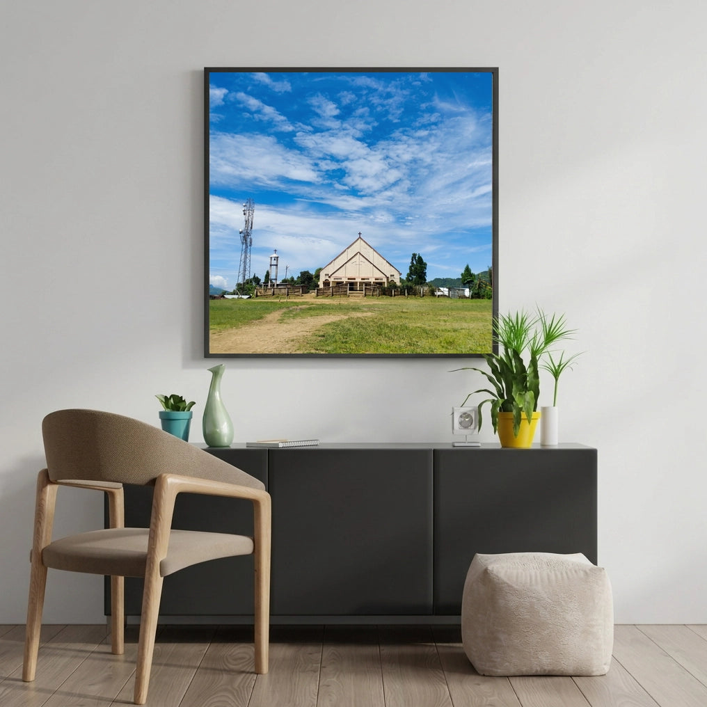 Country Church on a Green Hill