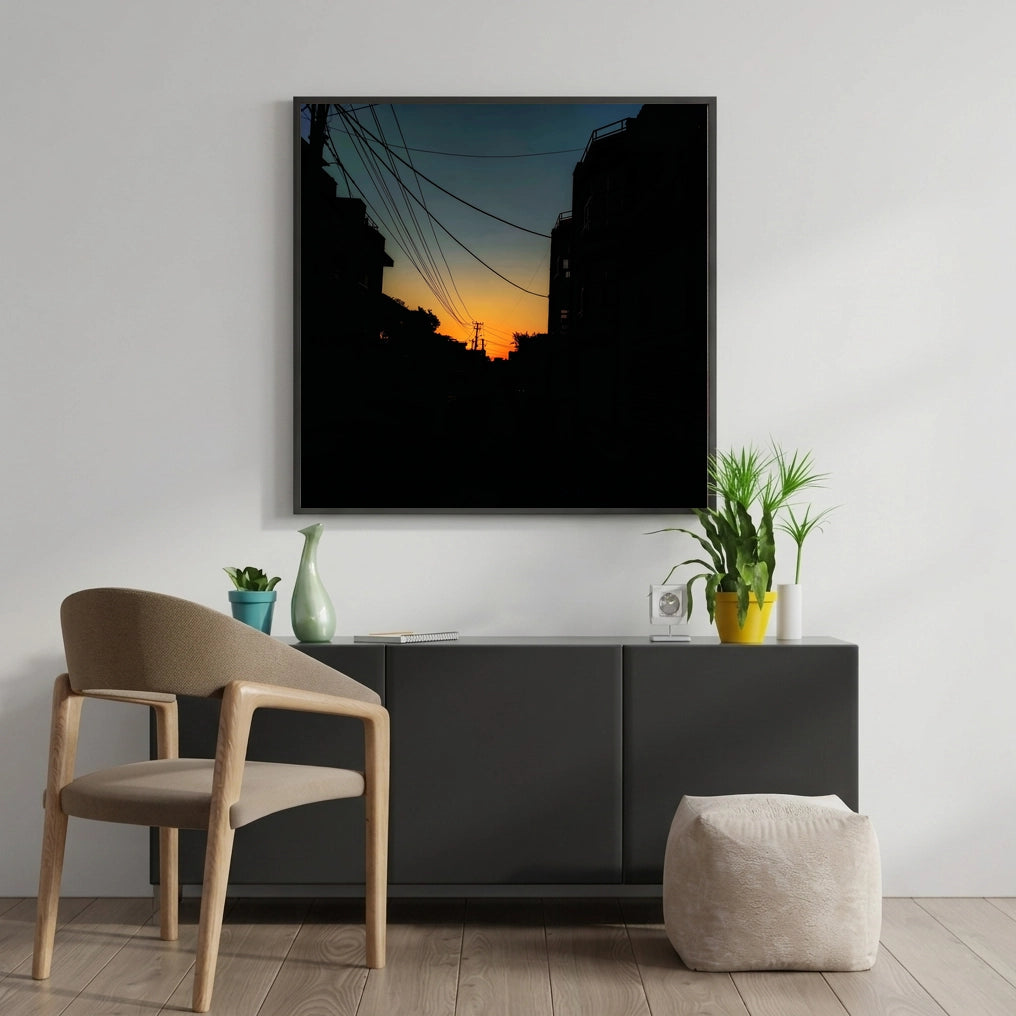 Sunset Alley Silhouette