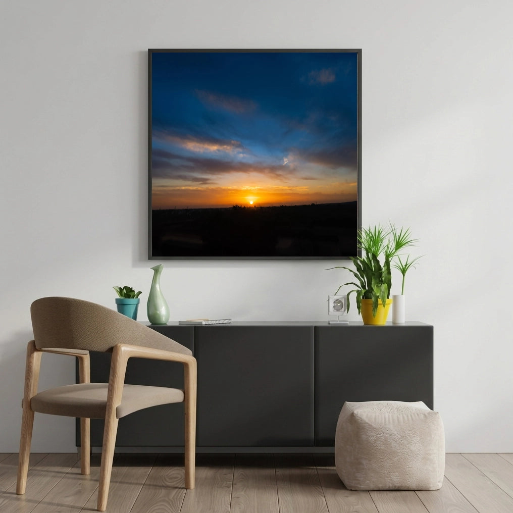 Wide Sunset Over an Open Horizon