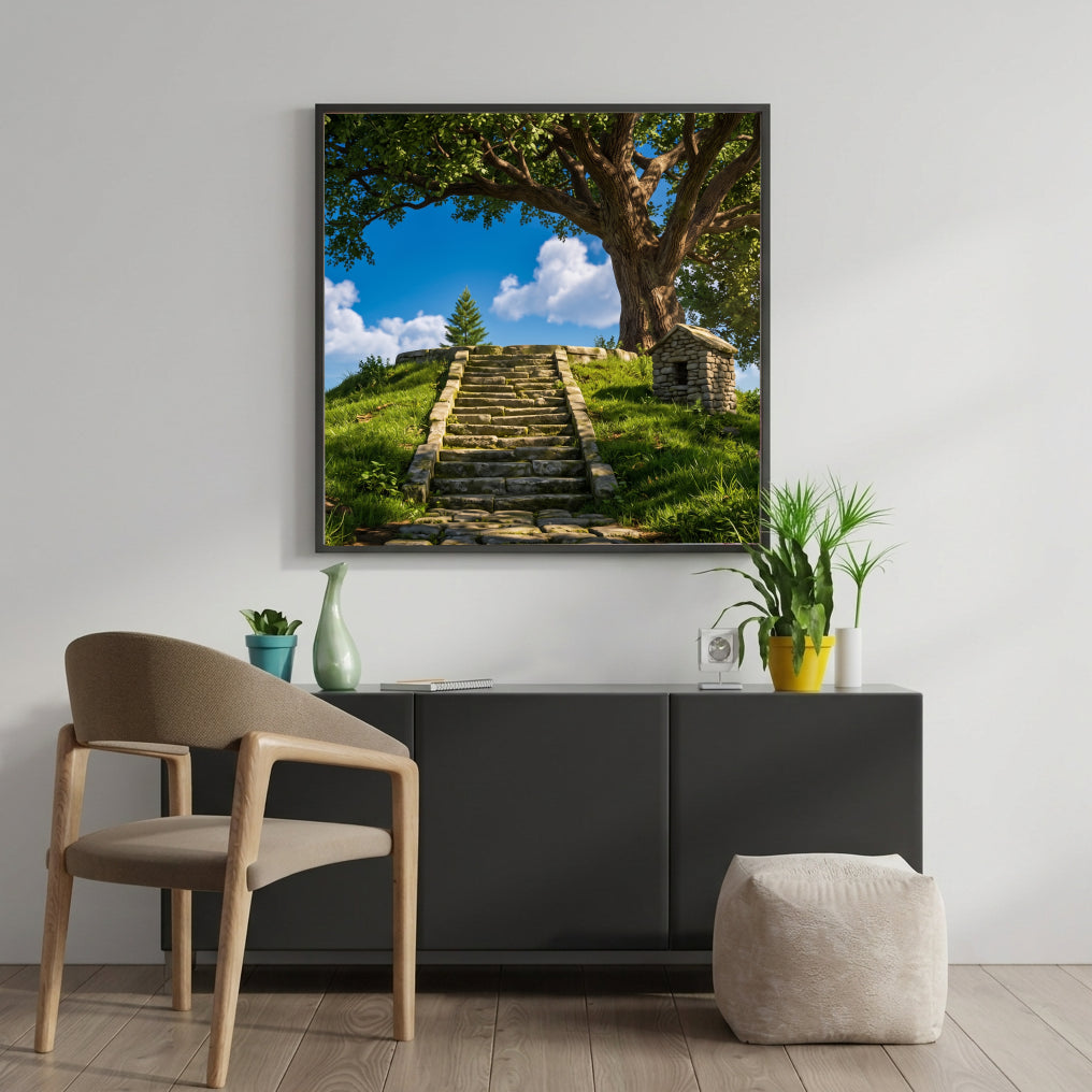 Stone Steps on a Green Hill