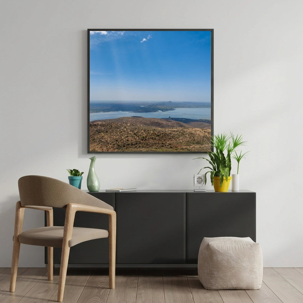 Lake View From a Dry Hilltop