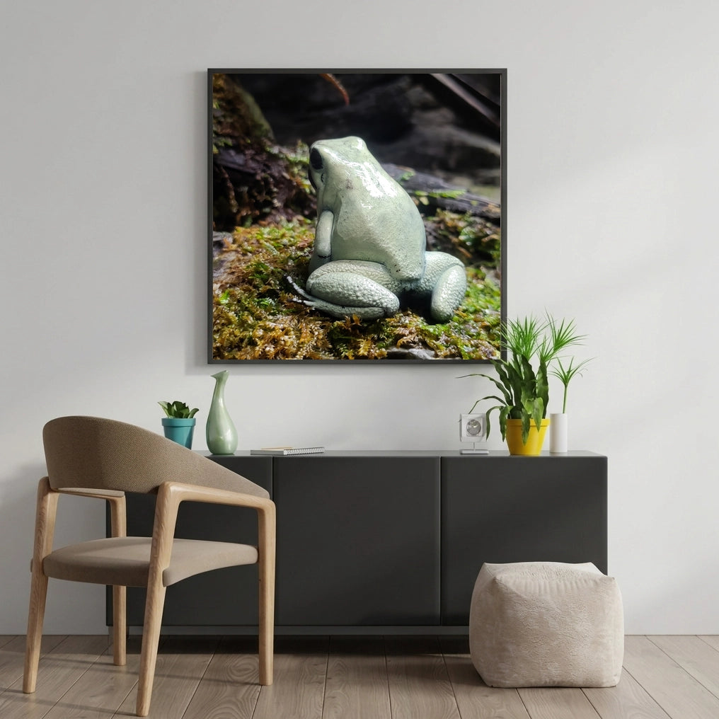 Green Frog on Moss