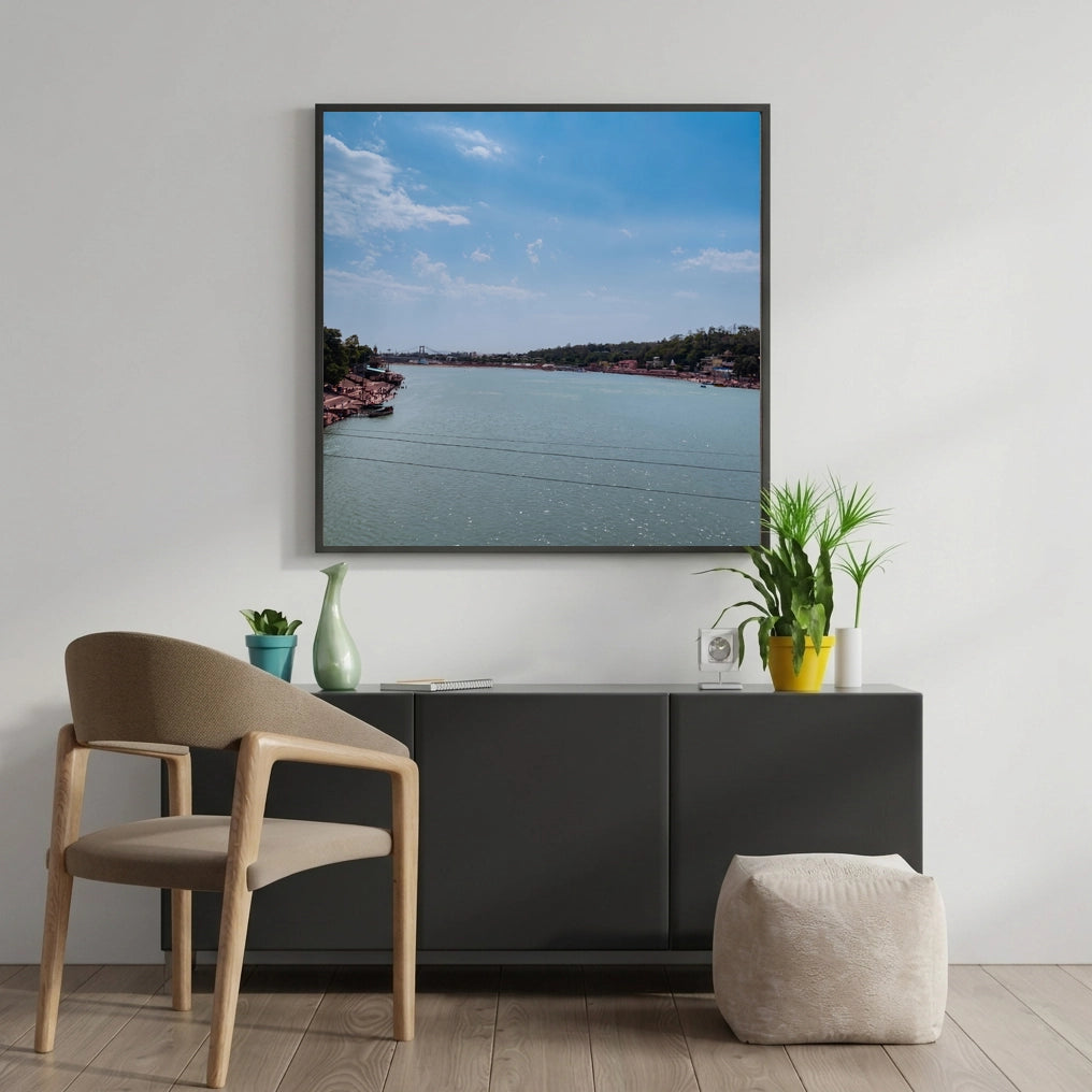 Wide River Under Blue Sky