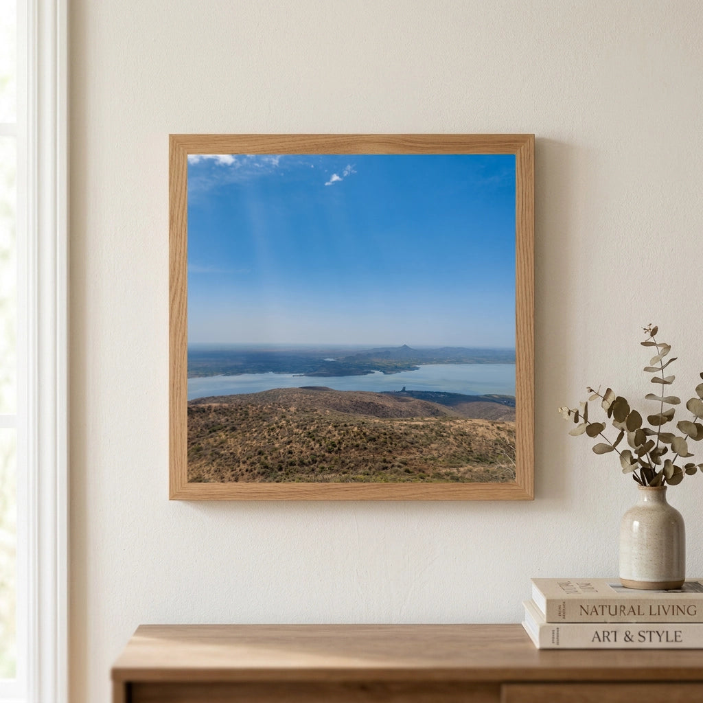 Lake View From a Dry Hilltop