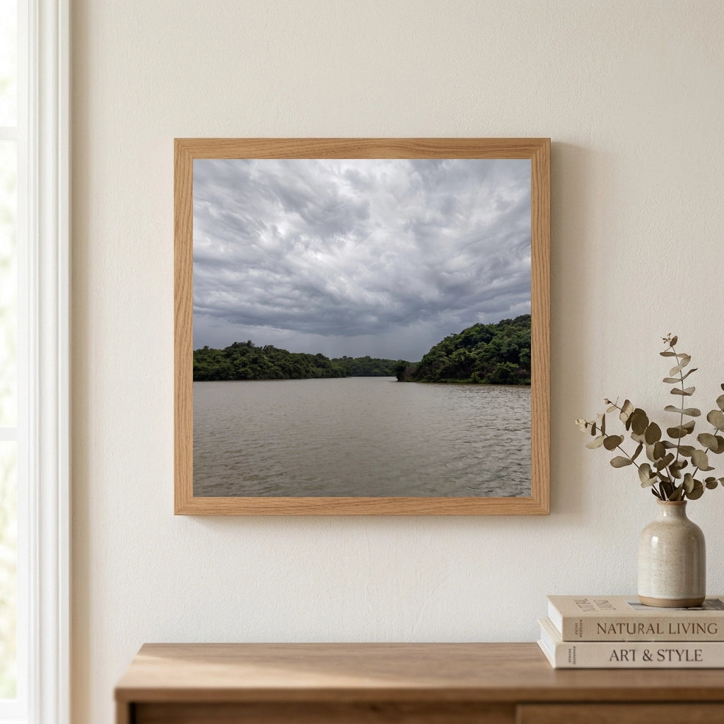 Overcast Sky Over a River