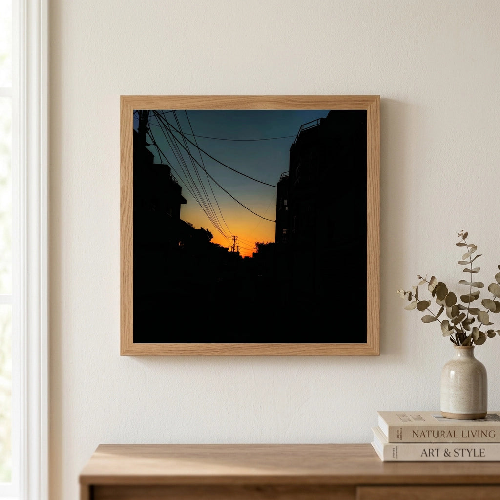 Sunset Alley Silhouette