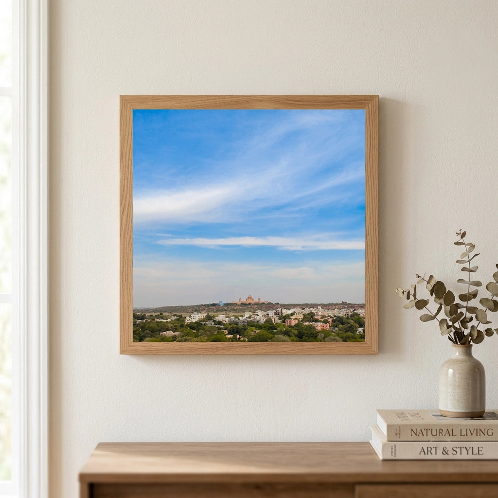 Big Sky Over a Hilltop Town