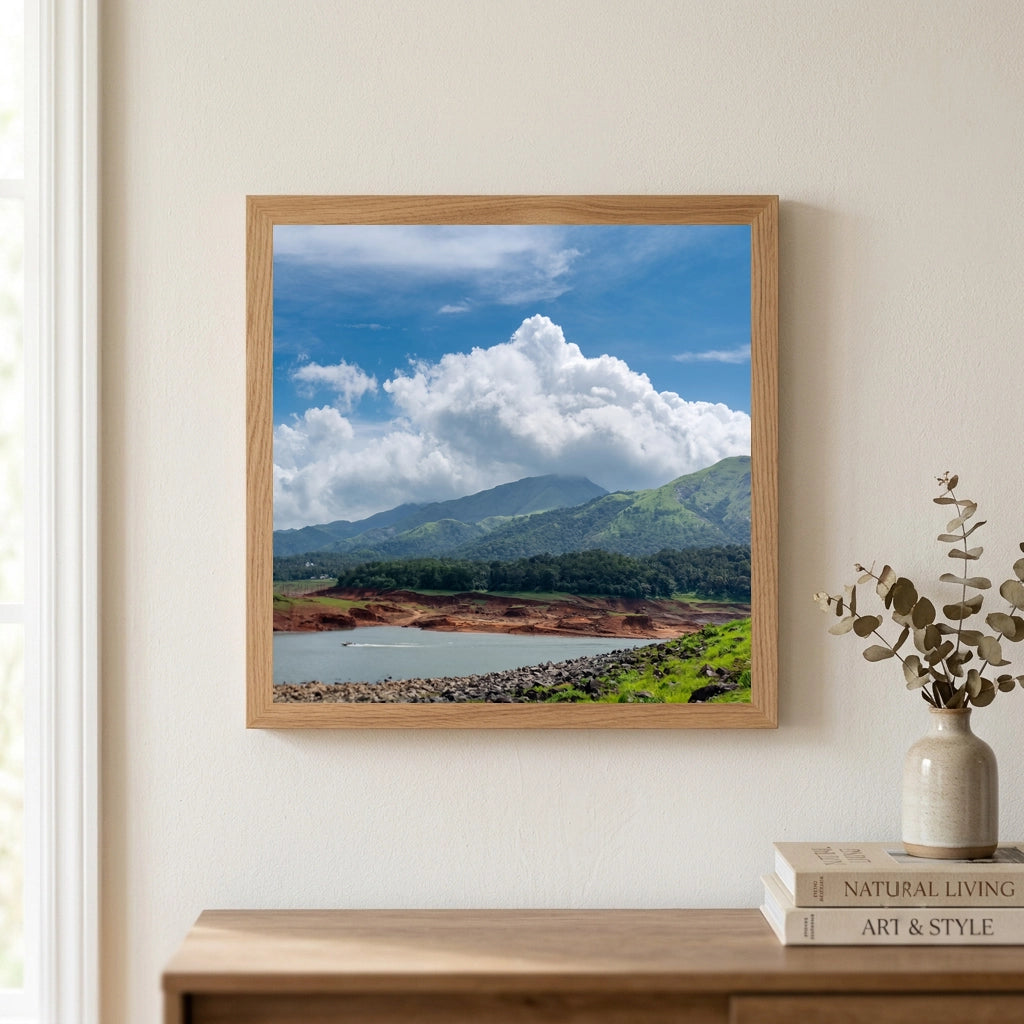 Cloud Over a Mountain Lake