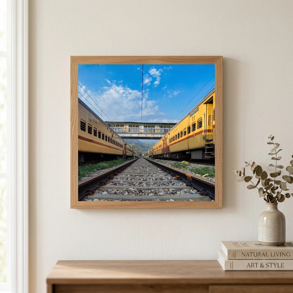 Yellow Trains and Railway Track