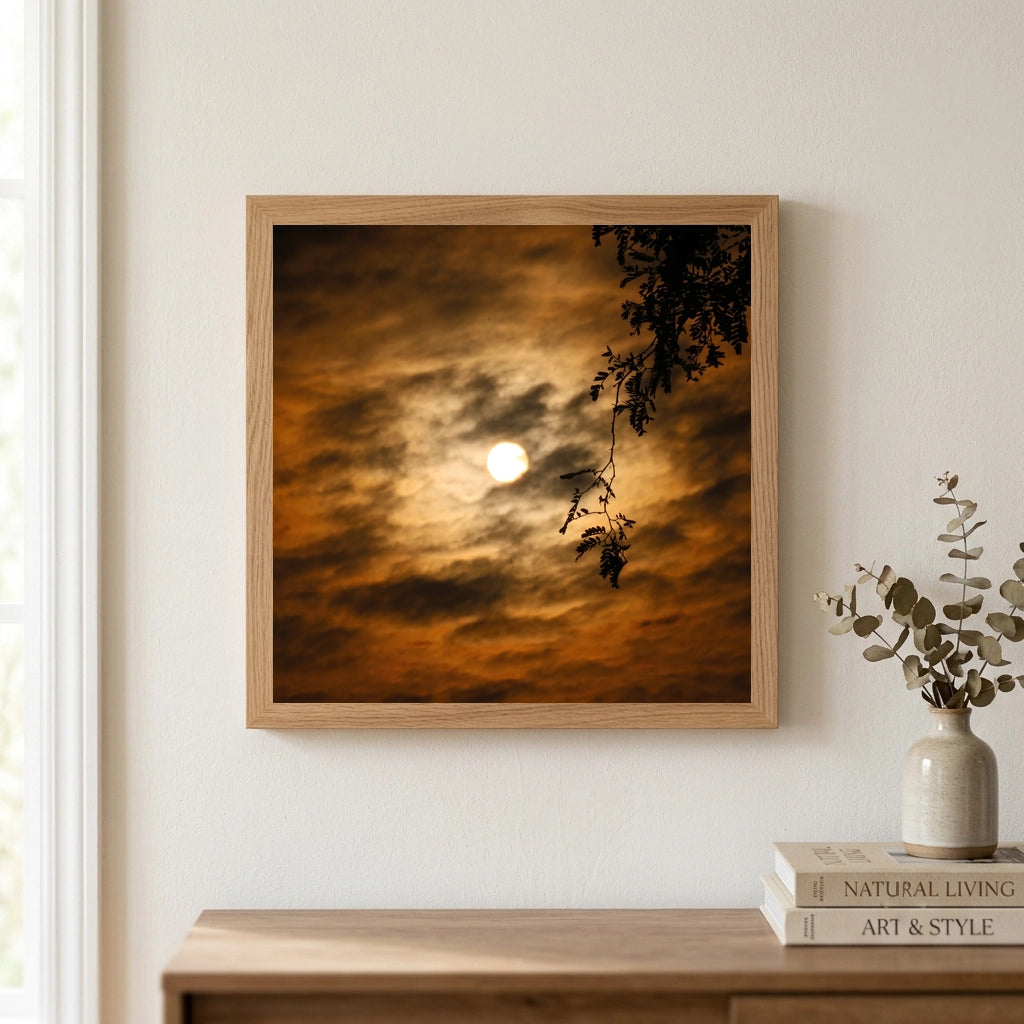 Golden Sun Through Moody Clouds