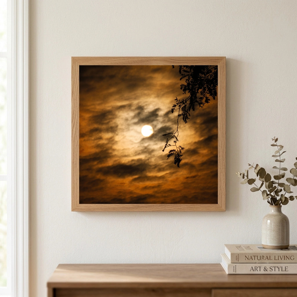 Sun Behind Golden Clouds