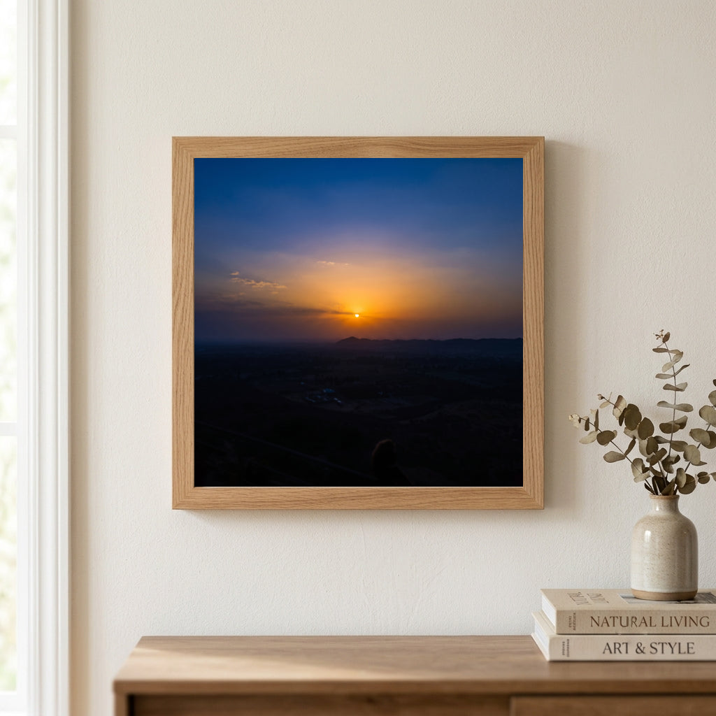 Sunset Over Distant Hills