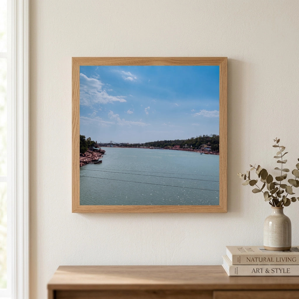 Wide River Under Blue Sky