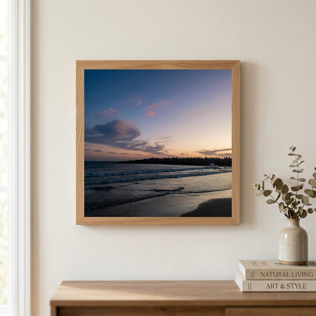Dusk Beach and Waves