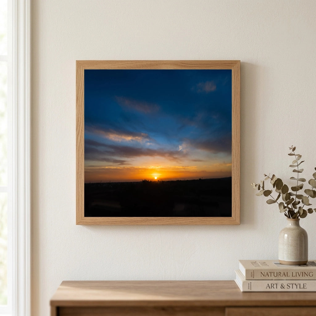 Wide Sunset Over an Open Horizon