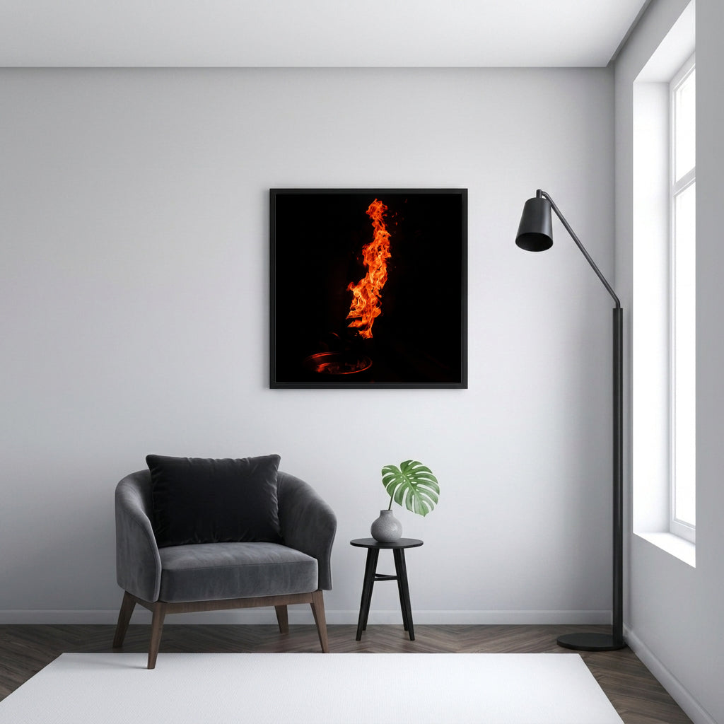 Orange Flame on Black