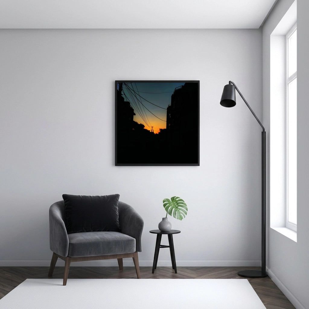 Sunset Alley Silhouette