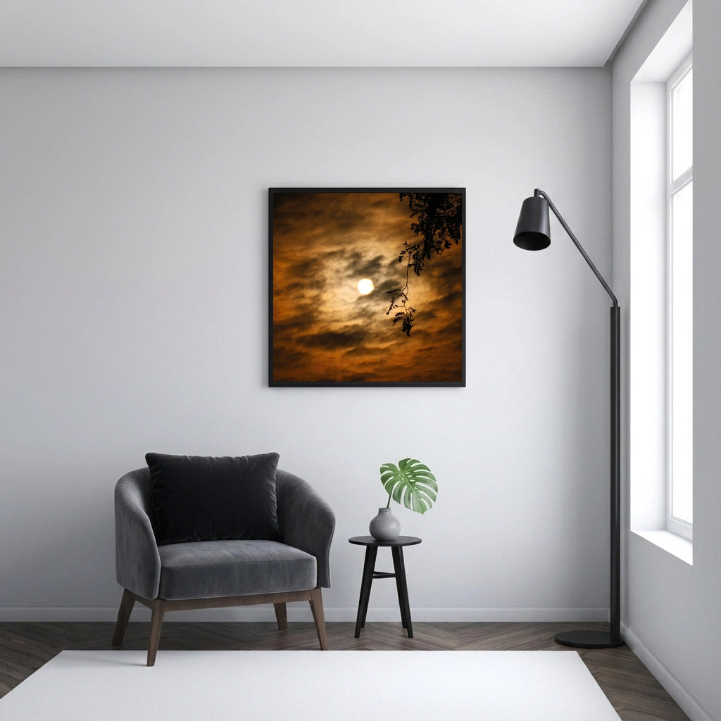 Golden Sun Through Moody Clouds