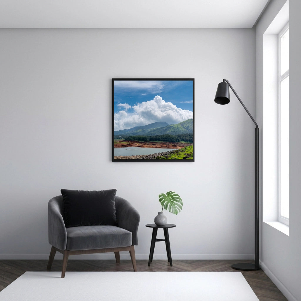 Cloud Over a Mountain Lake