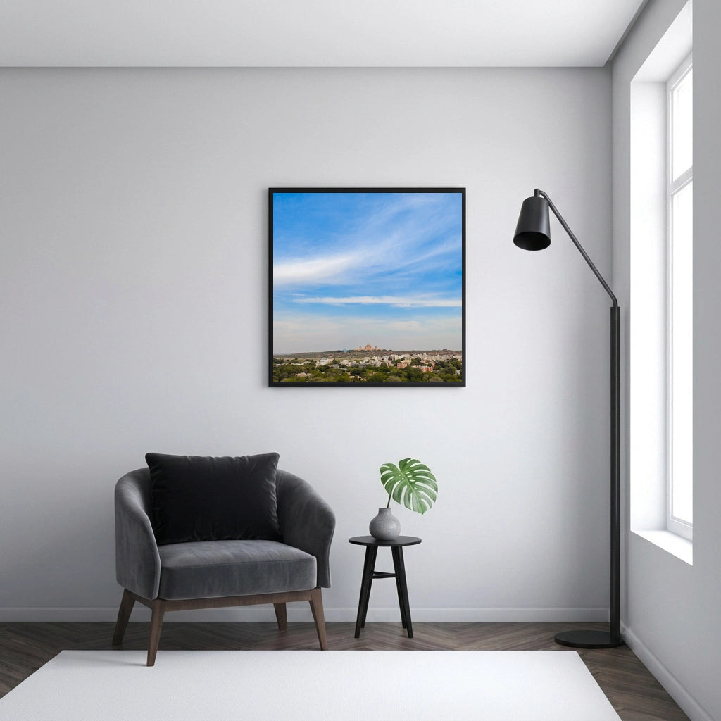 Big Sky Over a Hilltop Town