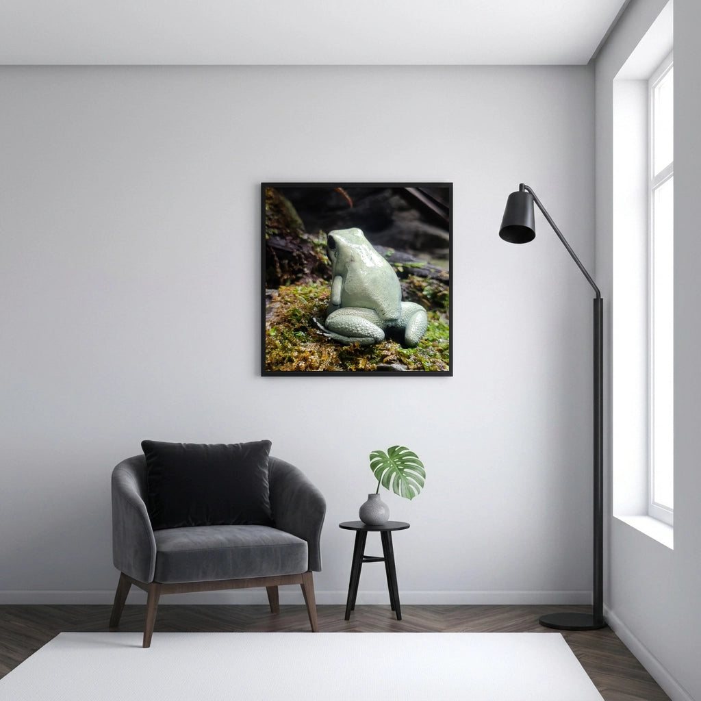 Green Frog on Moss