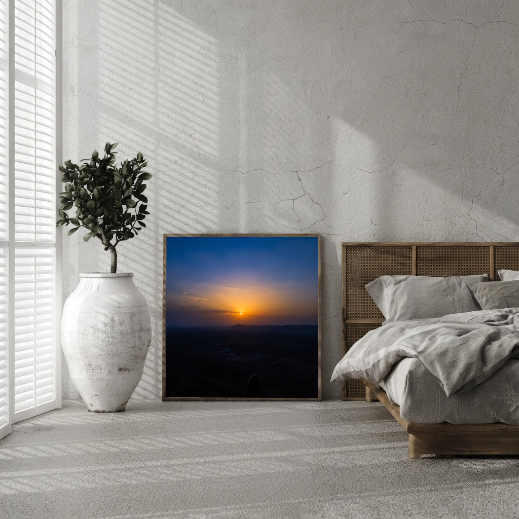 Sunset Over Distant Hills